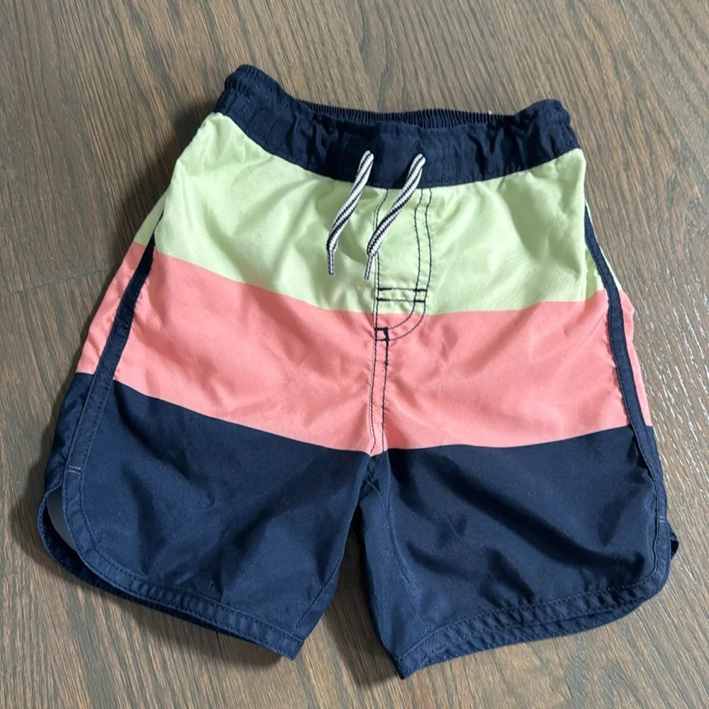Old Navy Toddler Boys Colorblock Swim Trunks Board Shorts 2T